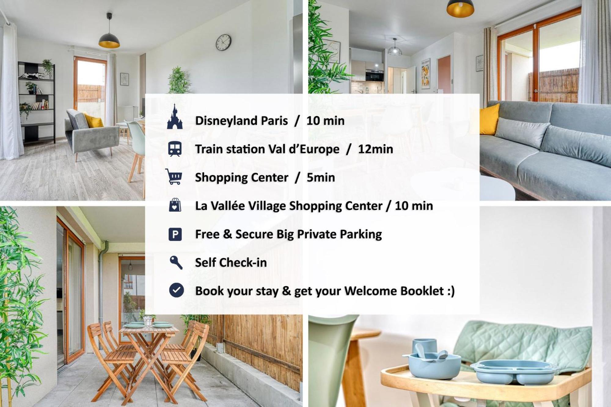 Bella Notte - 10 Min From Disneyland, Free Parking, Self Check-In, 7 Pers Montévrain Exterior photo